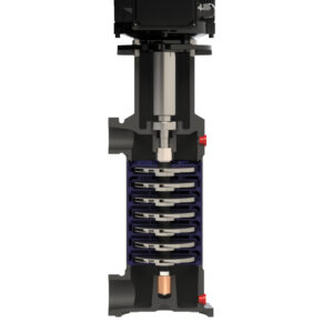 Bomba multietapa vertical VM-U vista interior seccionada